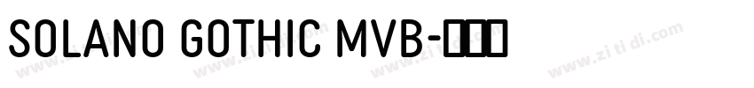 Solano Gothic MVB字体转换